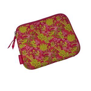 Lilly Pulitzer iPad Tablet‎ Sleeve Case Zip @ Pink Green Floral Neoprene 8x10